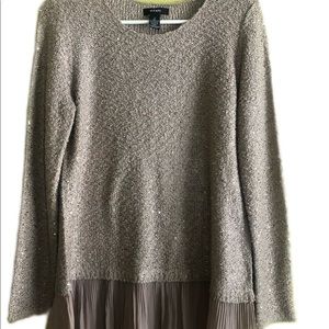 Alfani Long Sleeve Sparkly Sequins Sweater Top Size S